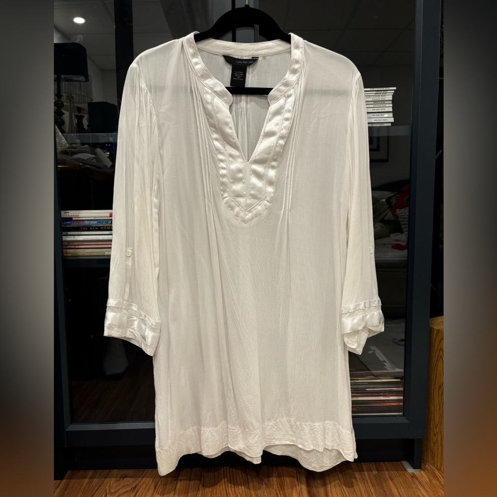 Calvin Klein Jeans White Tunic Top